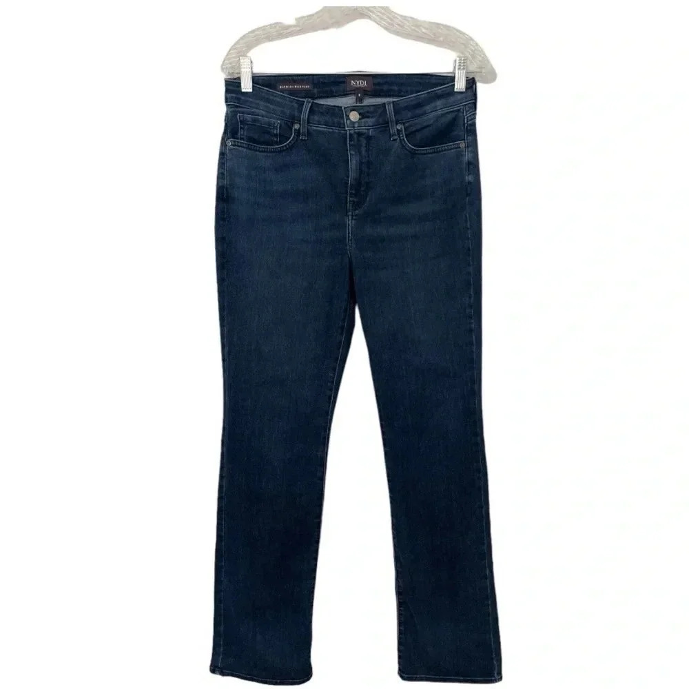 NYDJ Womens Barbara Bootcut Jeans Women’s Size 8 Blue Stretch Lift Tuck